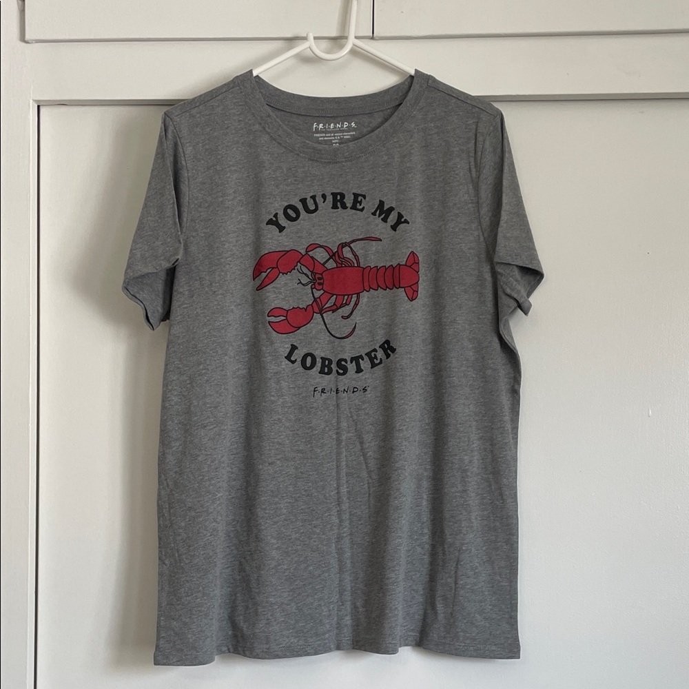 Torrid  FRIENDS Gray Short Sleeve Tee with Red Lobster